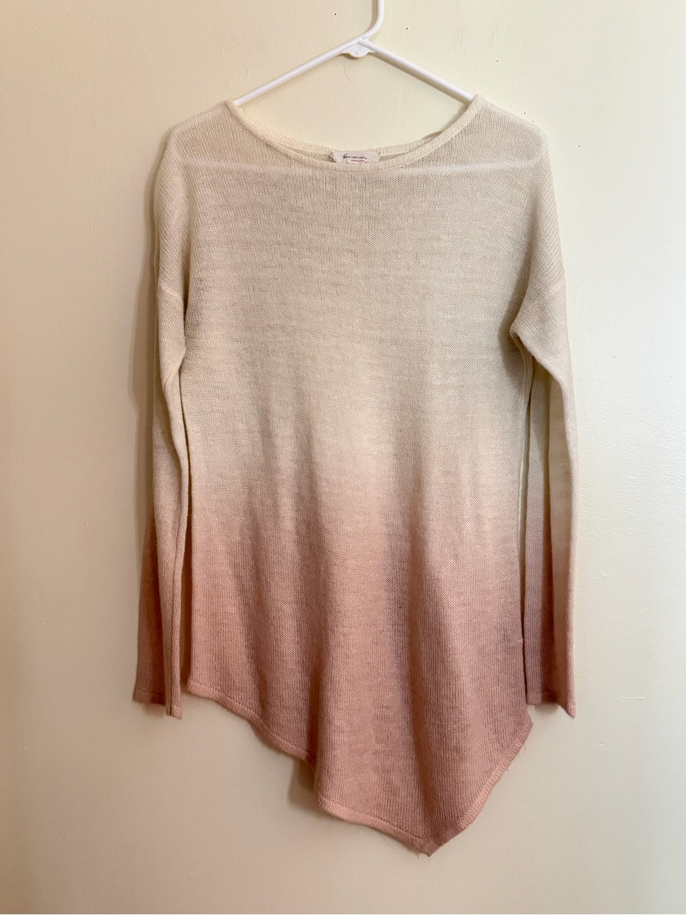 Vince Camuto Cream to Blush Ombre Scoop Neck Sweater